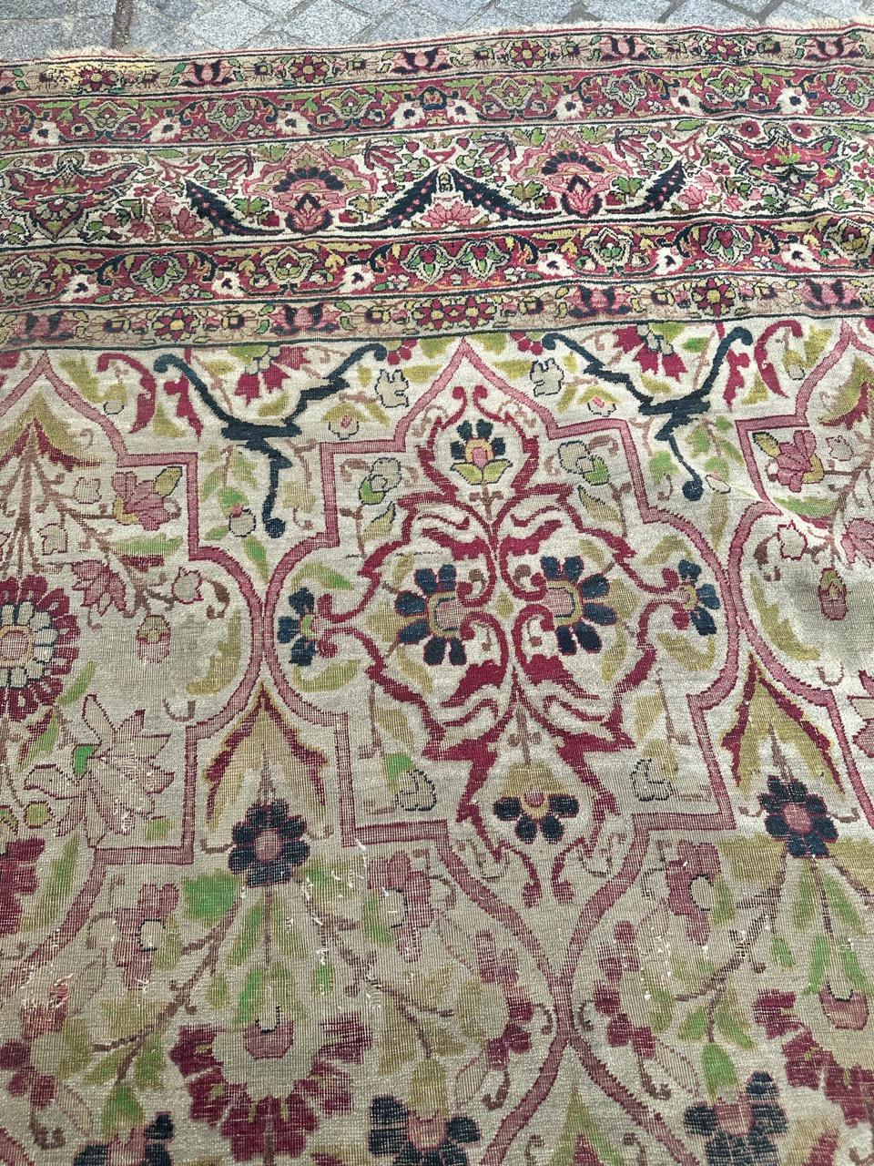 Bobyrug’s Nice large antique fine Kirman rug  For Sale 5