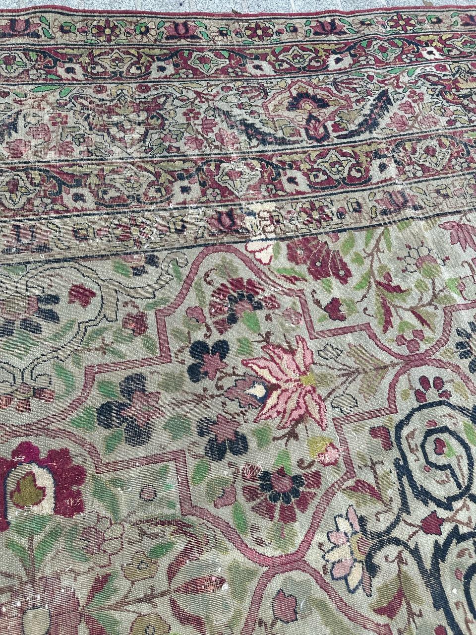 Bobyrug’s Nice large antique fine Kirman rug  For Sale 7