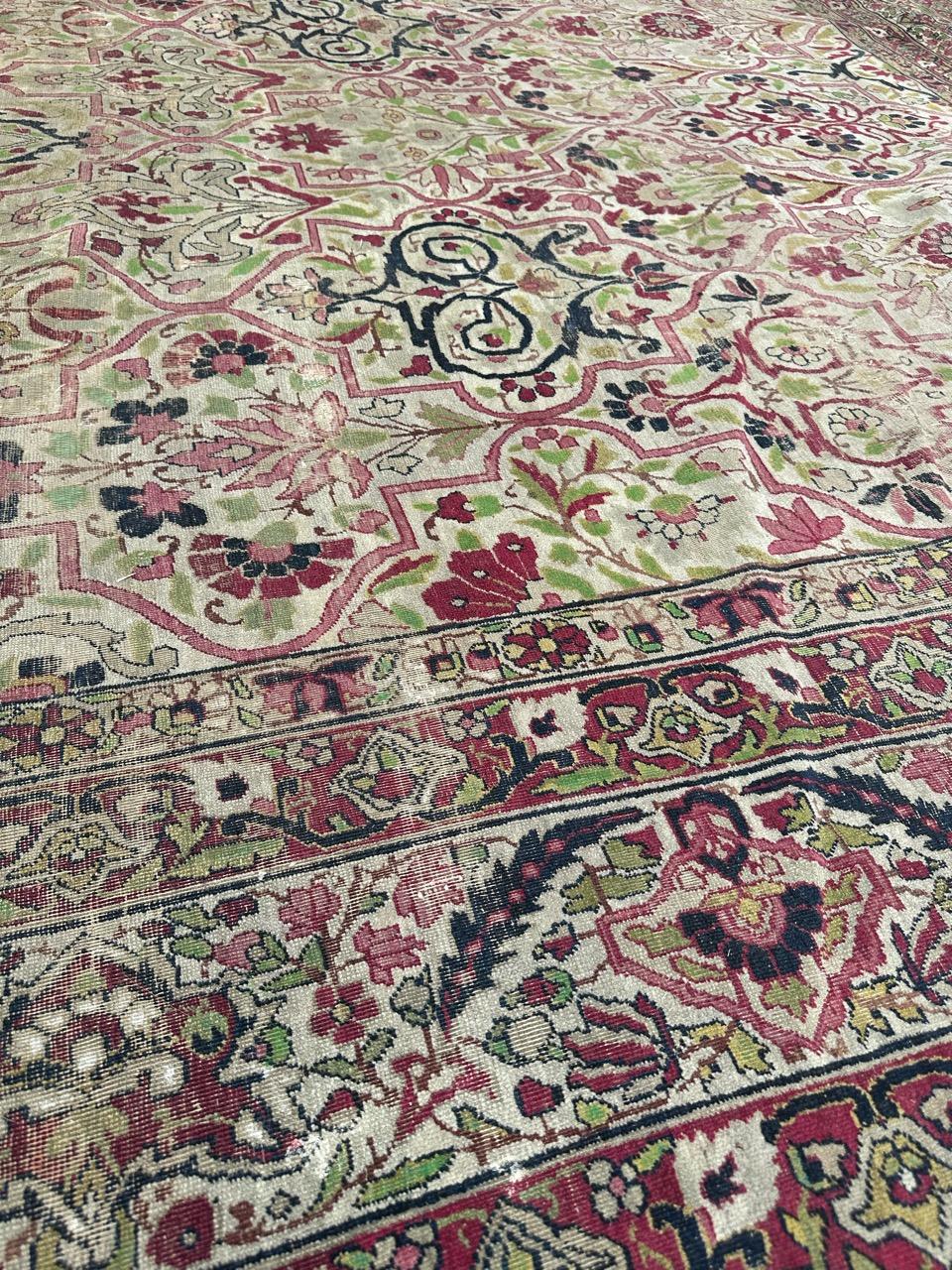 Bobyrug’s Nice large antique fine Kirman rug  For Sale 10