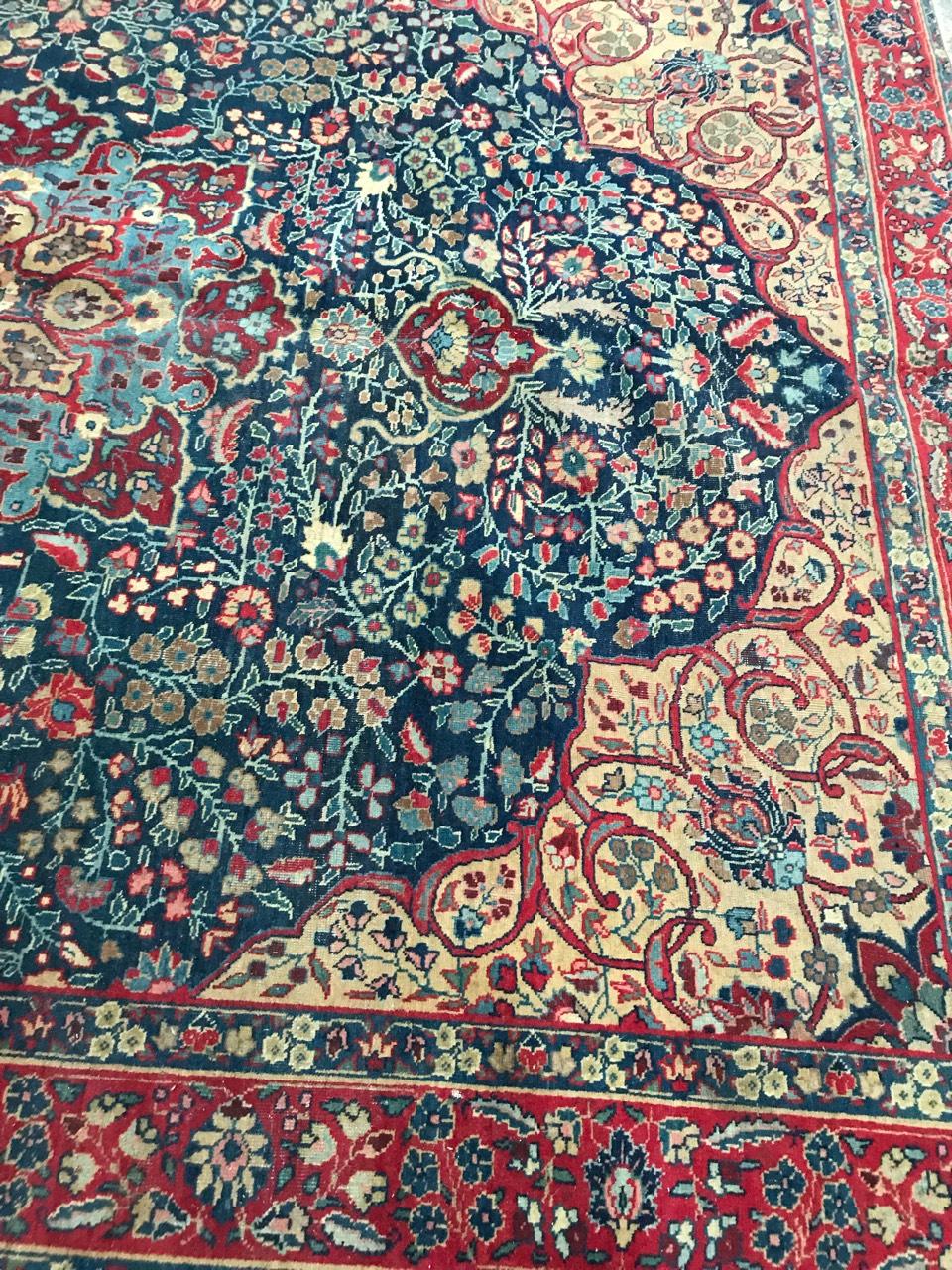 Central Asian Bobyrug’s Nice Large Antique Tabriz Rug For Sale