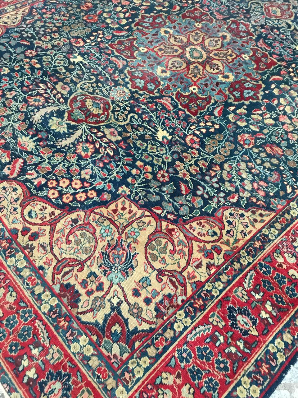 Bobyrug’s Nice Large Antique Tabriz Rug For Sale 1