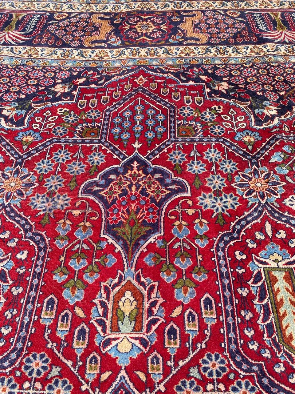 Tappeto Tabriz grande e di metà secolo di Bobyrug in vendita 9