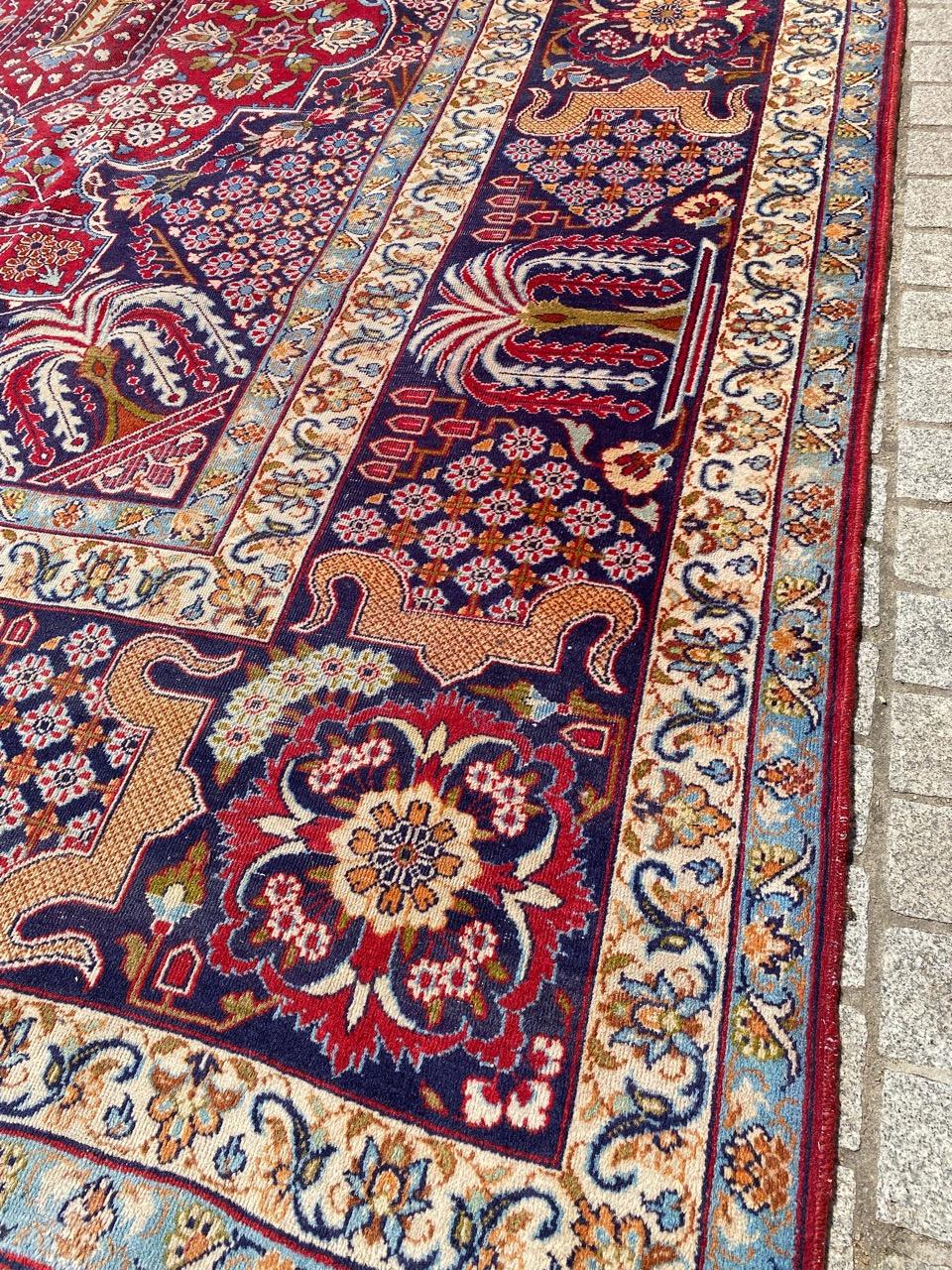 Bobyrug’s Nice Large Mid Century Tabriz Rug In Good Condition For Sale In Saint Ouen, FR