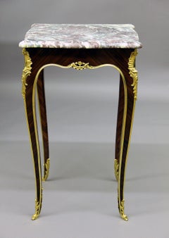 Nice Late 19th Century Gilt Bronze Mounted Louis XV Style Lamp Table