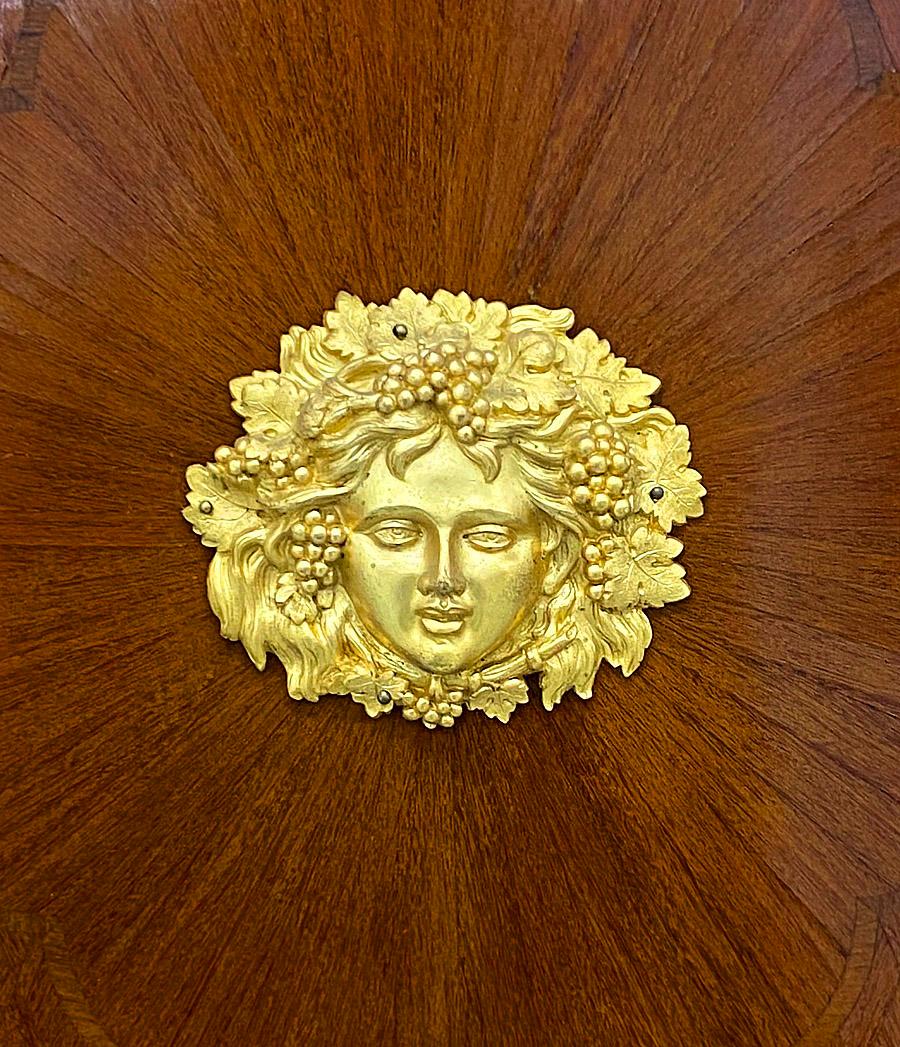 Nice Late 19th Century Gilt Bronze Mounted Transitional Style Parquetry Cabinet In Good Condition For Sale In Long Island City, NY
