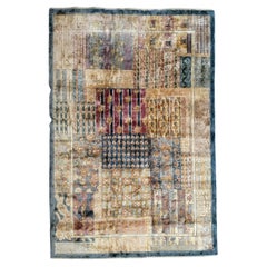 Bobyrug’s Nice late 20th century Chinese art deco design silk rug 