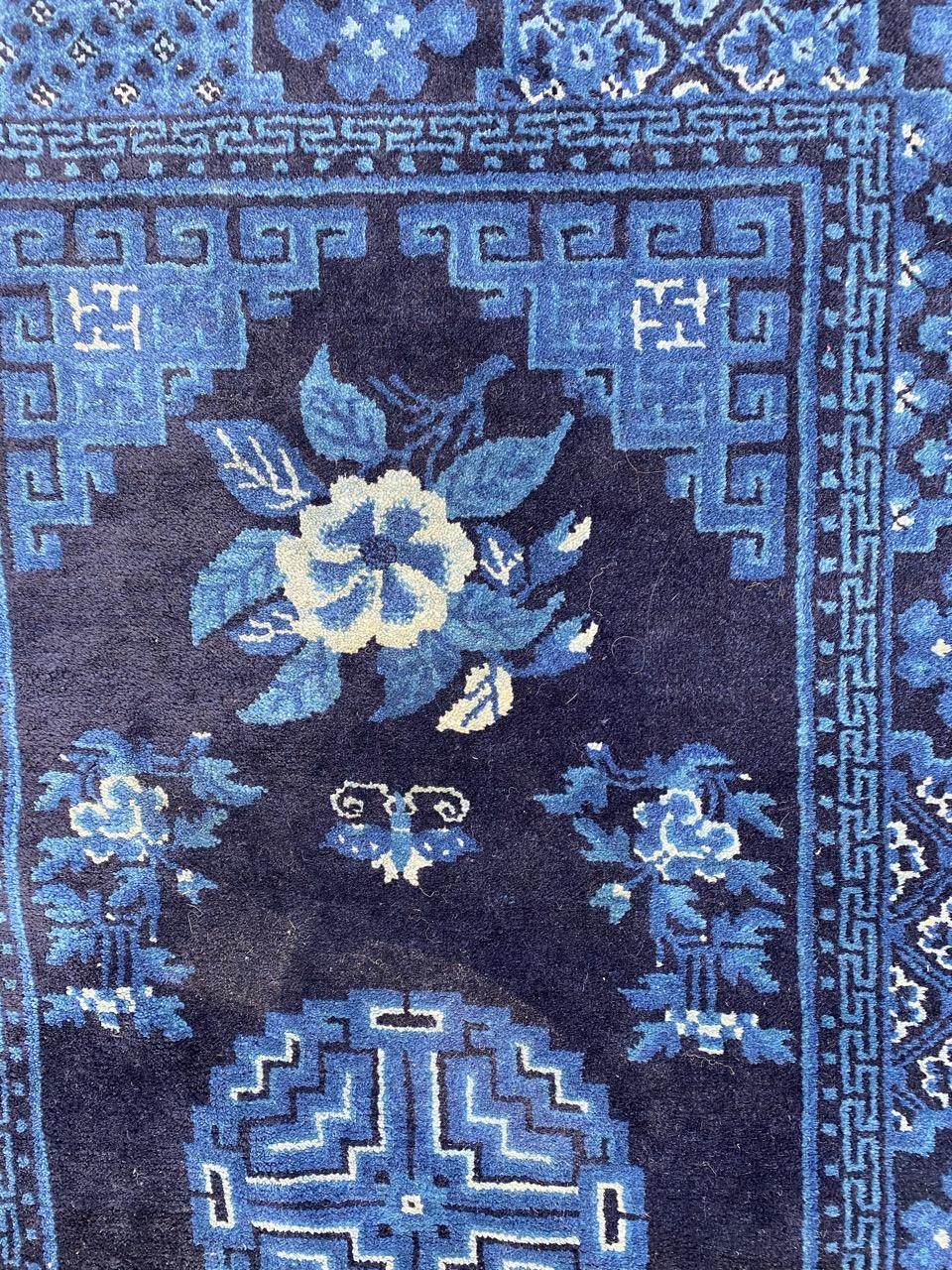 Chinoiserie Nice Little Antique Chinese Rug