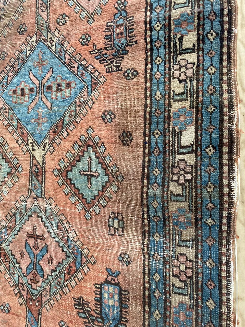 Bobyrug's Netter kleiner antiker Heriz-Teppich im Angebot 4
