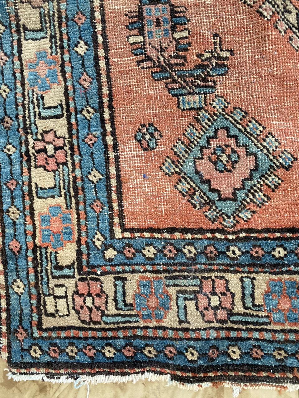 Bobyrug's Netter kleiner antiker Heriz-Teppich (Baumwolle) im Angebot