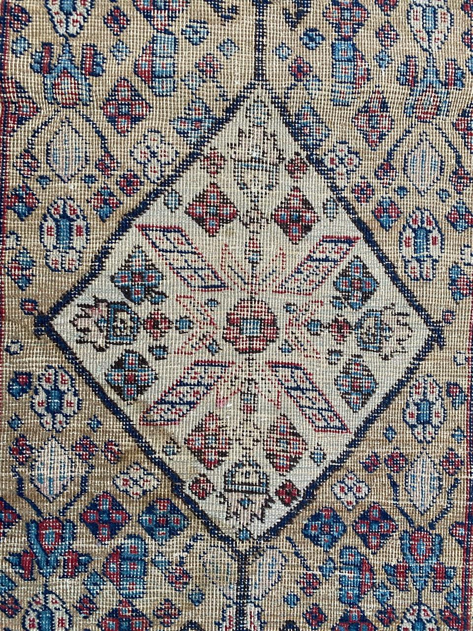 Pretty late 19th century tabriz rug with beautiful geometrical design and nice natural colors, entirely hand knotted with wool velvet on cotton foundation.

✨✨✨

