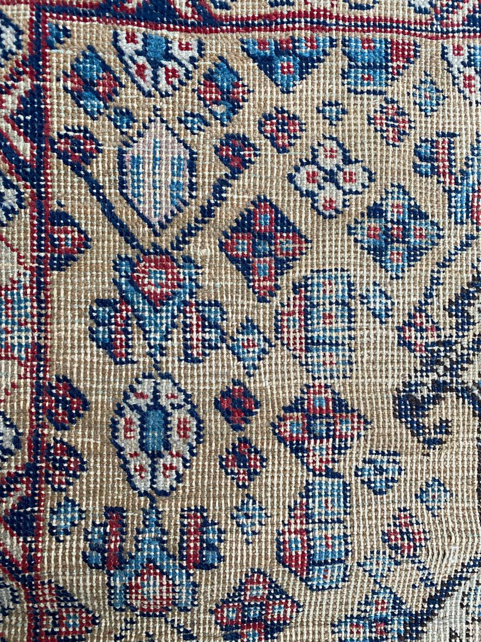 Hand-Knotted Bobyrug’s Nice Little Antique Tabriz Rug For Sale