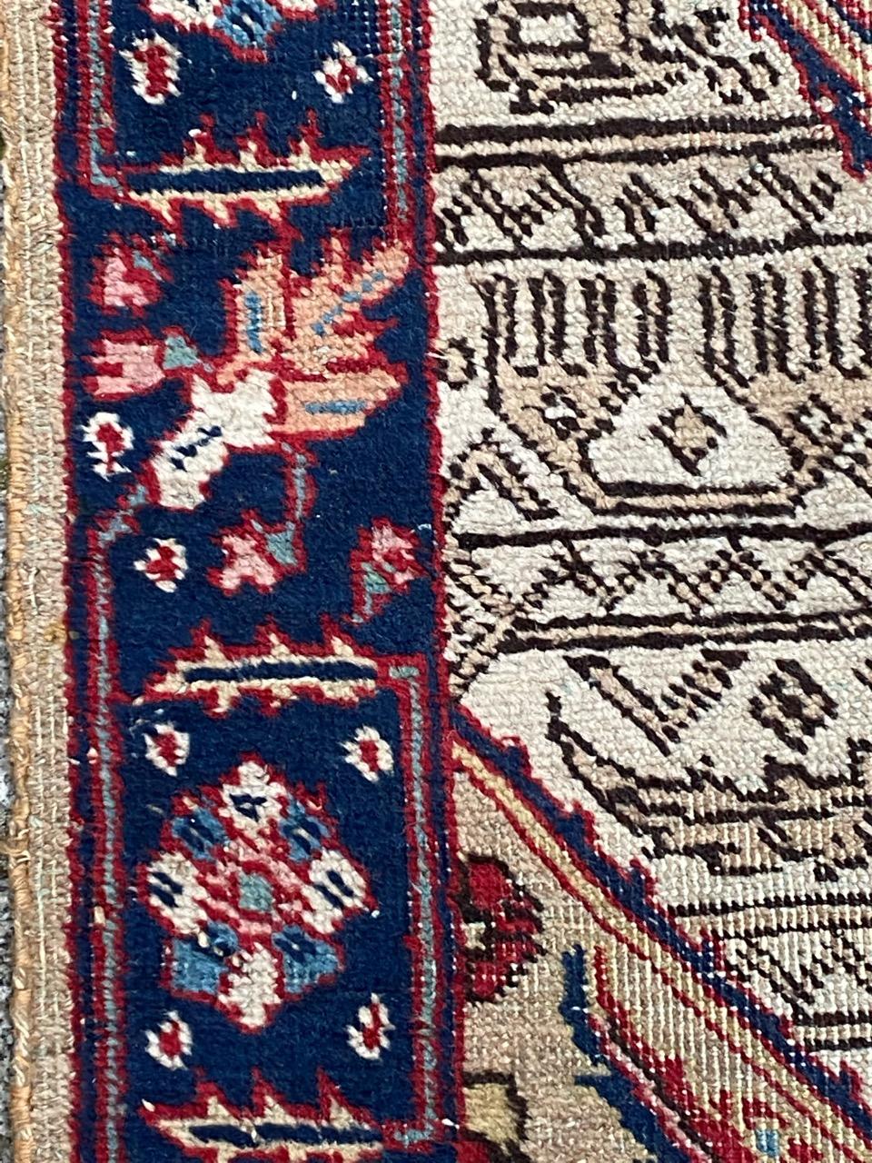 XIX secolo Il piccolo tappeto antico Tabriz di Bobyrug in vendita