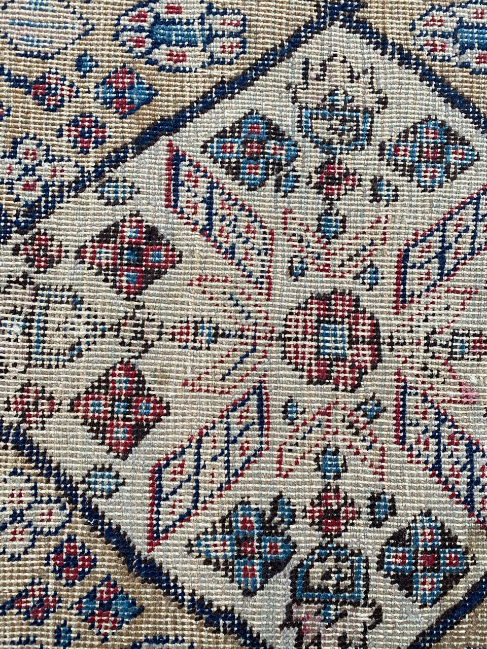 Wool Bobyrug’s Nice Little Antique Tabriz Rug For Sale