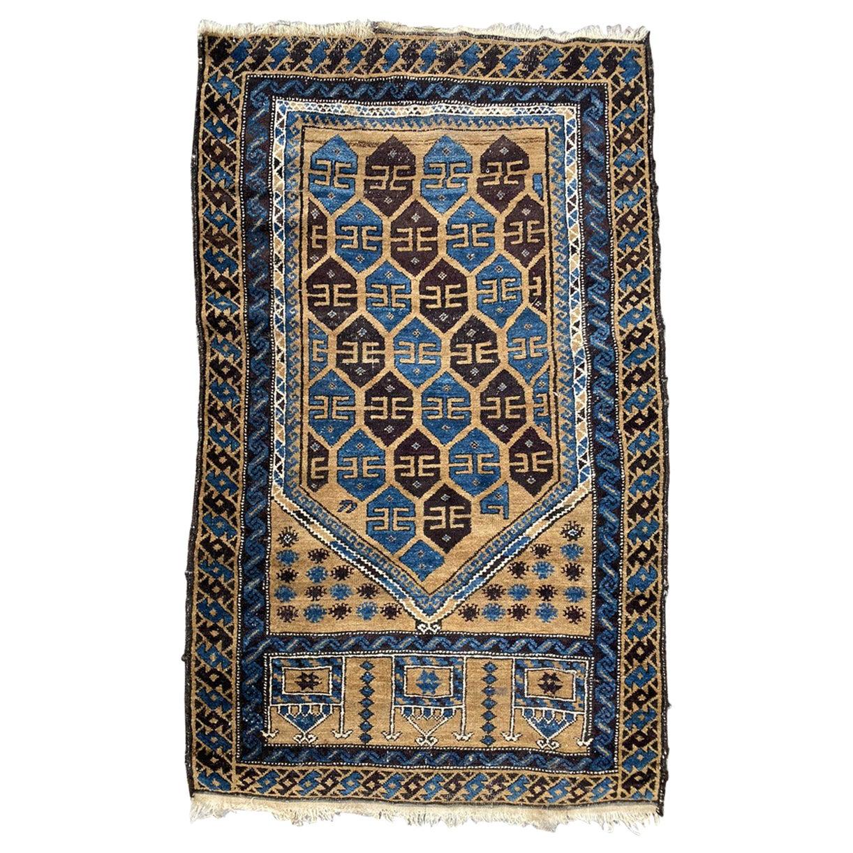 Joli tapis de prière afghan Balutch