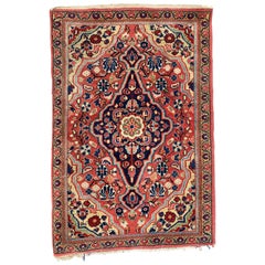 Nice Little Fine Vintage Sarouk Rug