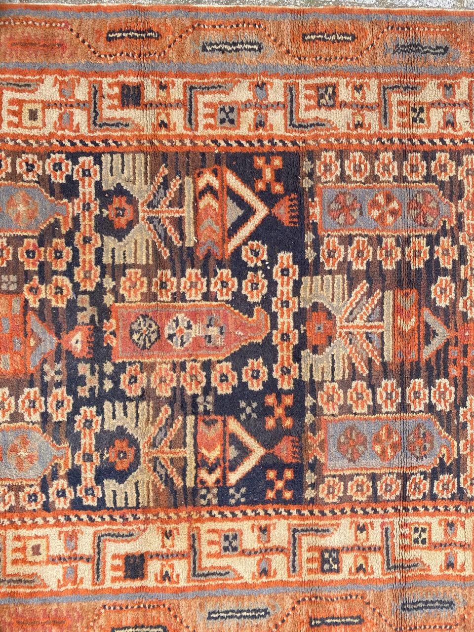 Hand-Knotted Nice Little French Antique Rug For Sale