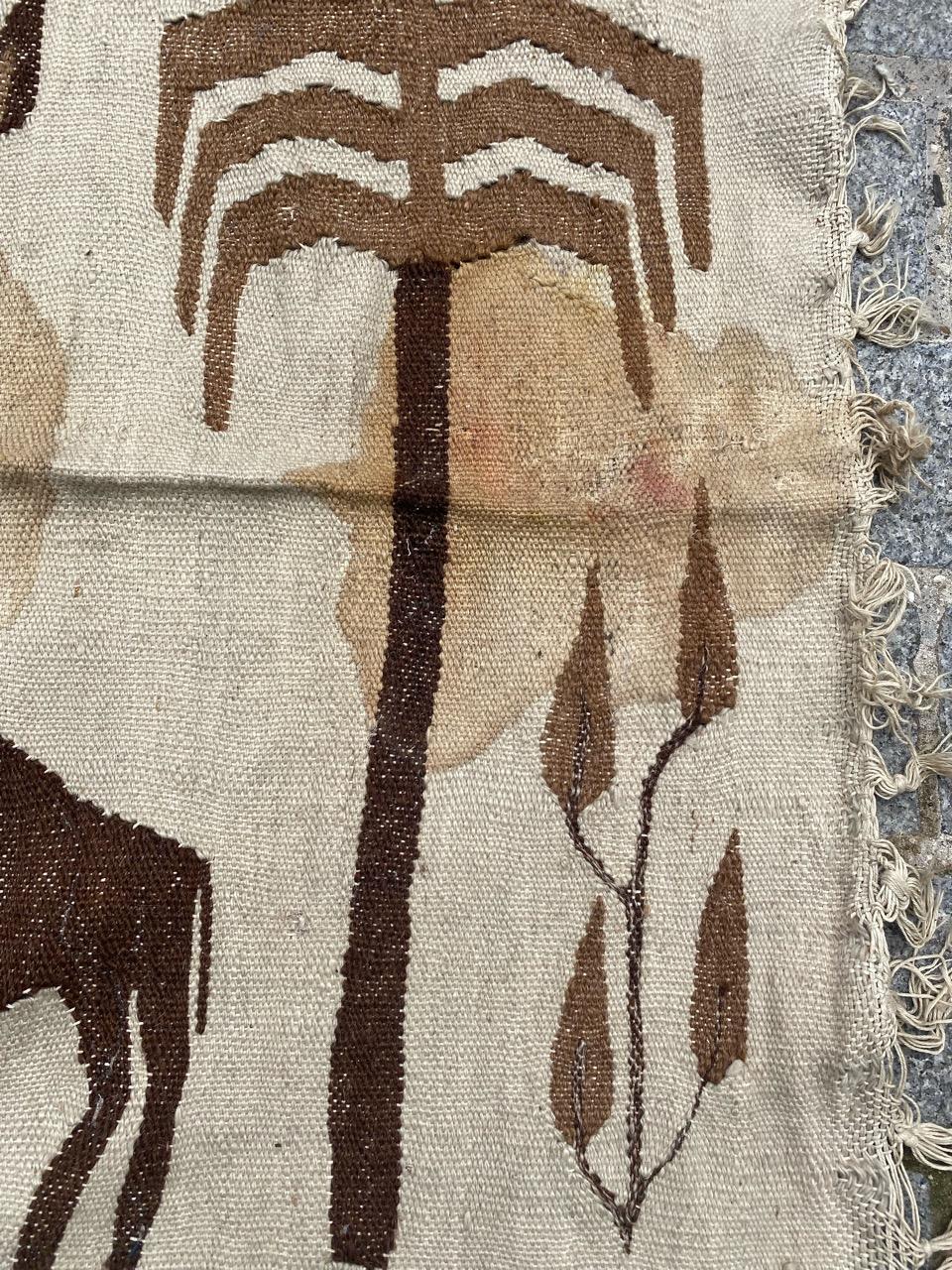 20th Century Nice Little Tunisian Tapestry Kilim