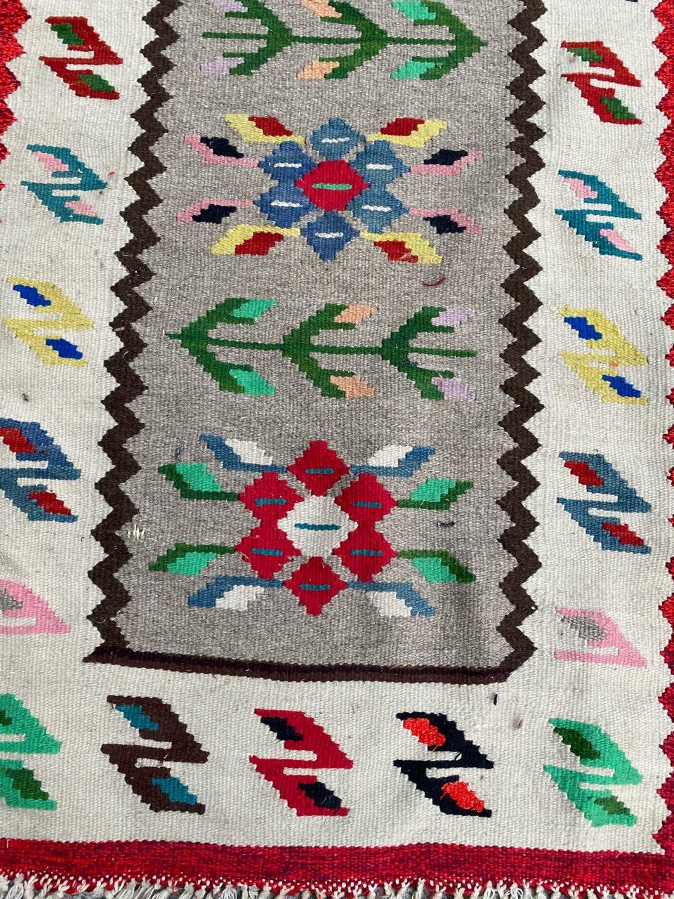 Swedish Nice Little Vintage Scandinavian Kilim