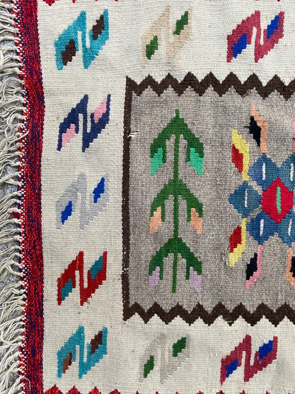 20th Century Nice Little Vintage Scandinavian Kilim