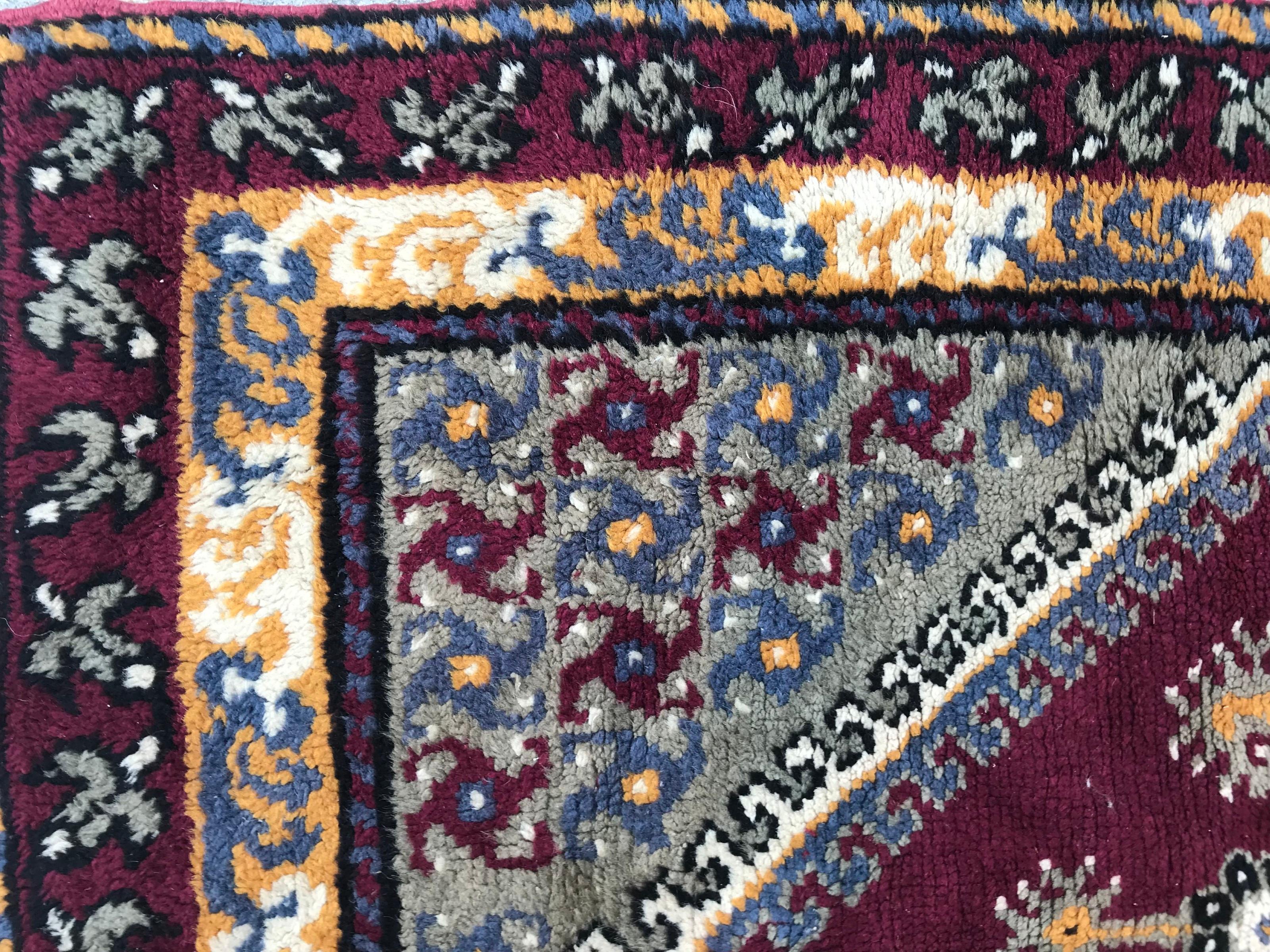 Hand-Knotted Nice Little Vintage Tunisian Rug For Sale