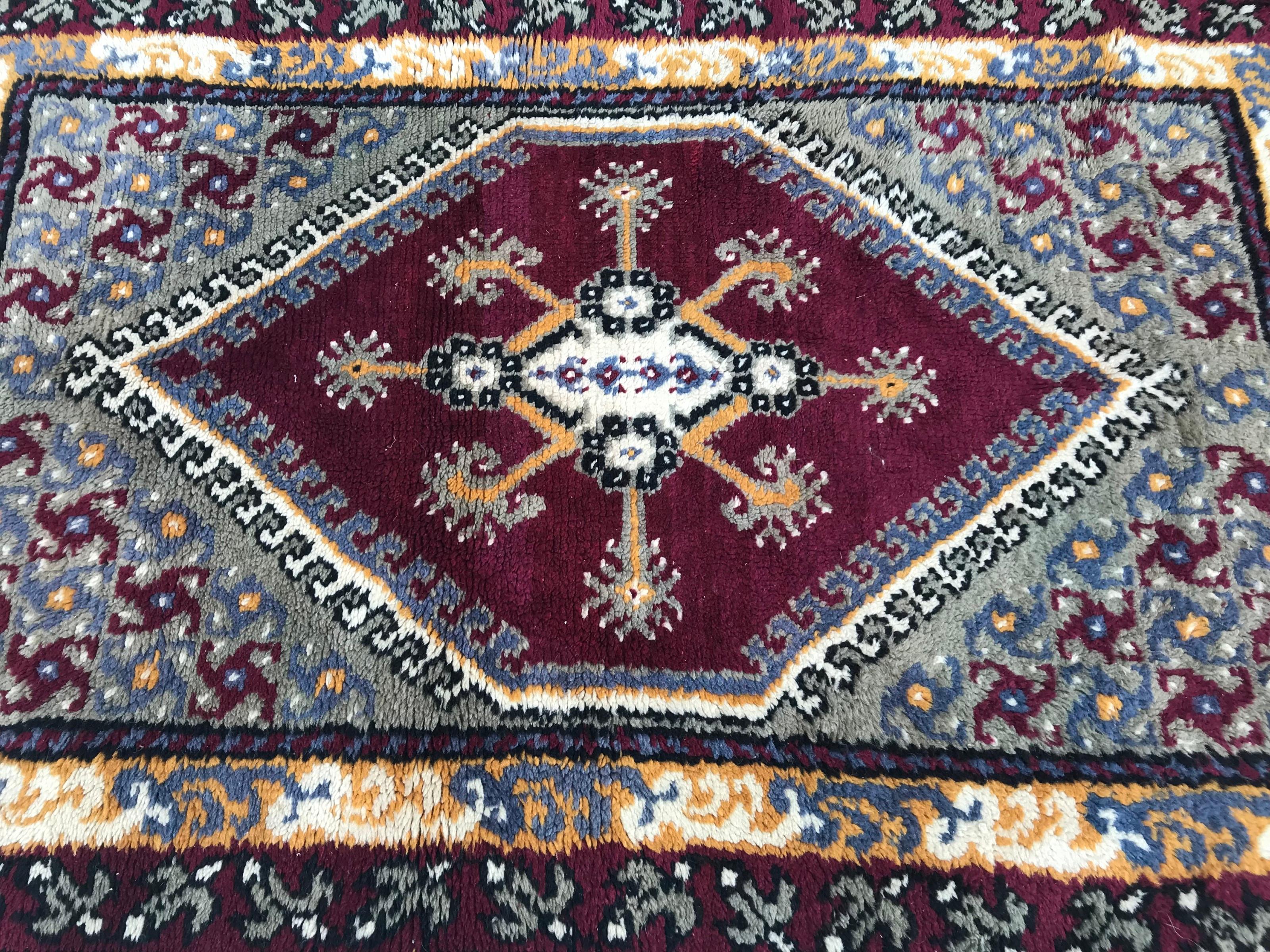 20th Century Nice Little Vintage Tunisian Rug For Sale