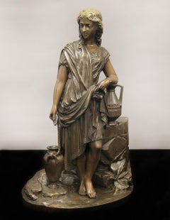 Nice Mid 19th Century Patinated Bronze Figure of a Woman Cast by Alfred Daubrée