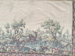 Bobyrug’s Nice Mid-20th Century French Aubusson Style Jaquar Tapestry