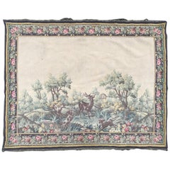 Nice Mid-20th Century French Aubusson Style Jaquar Tapestry