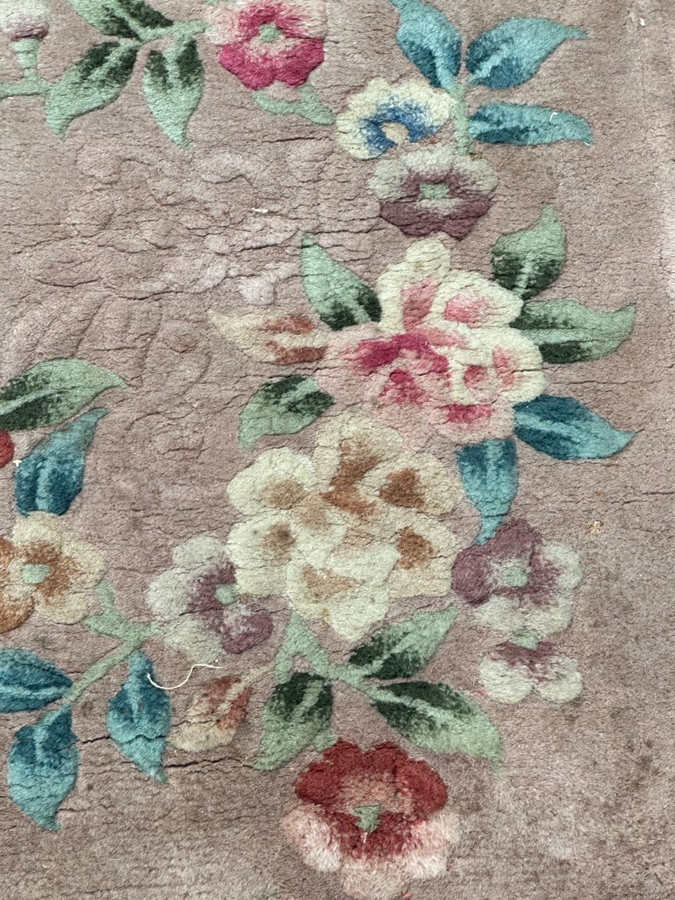 Beau tapis art déco chinois du milieu du siècle dernier en vente 2