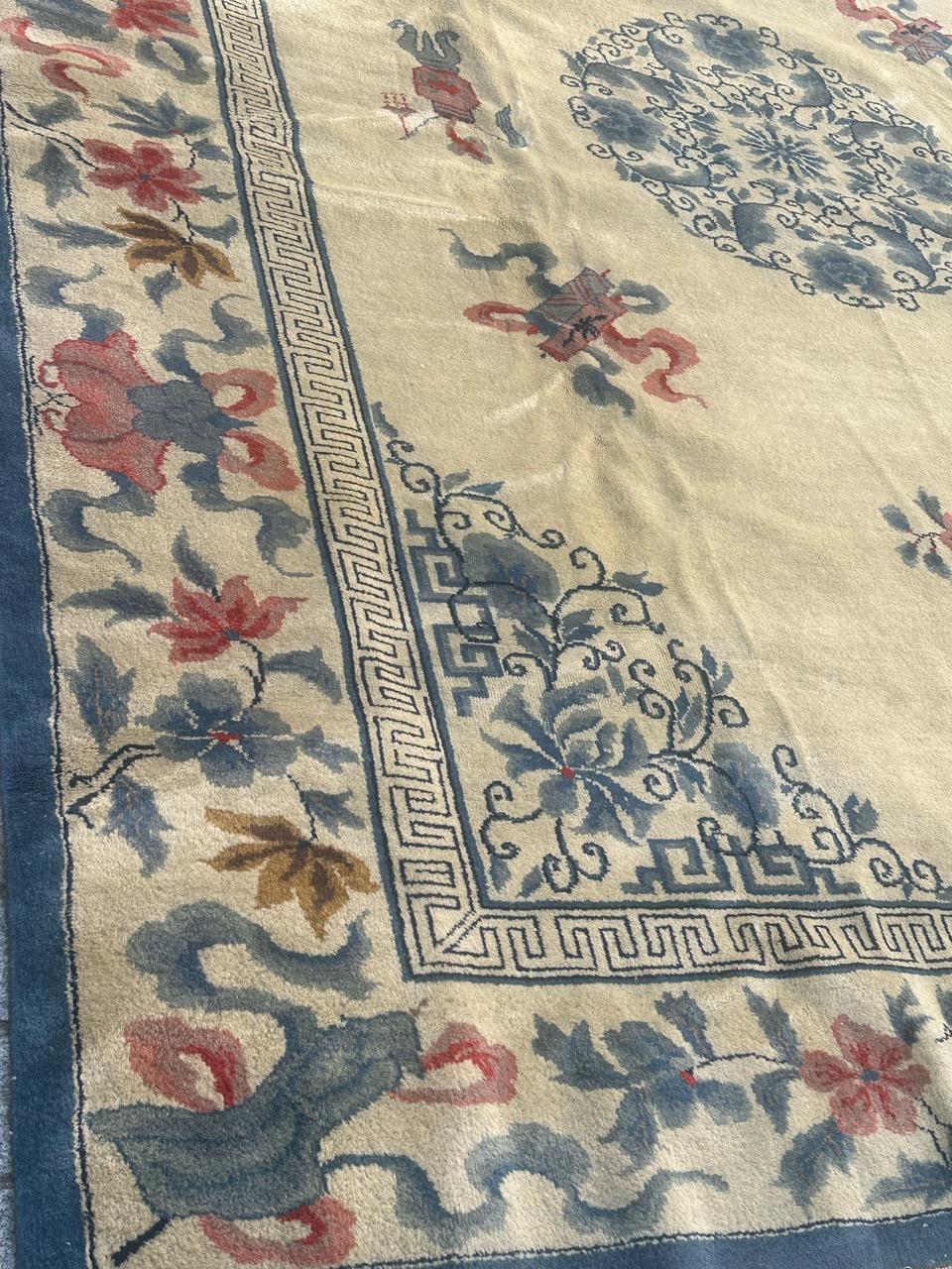 Nice mid century Chinese art deco rug For Sale 4