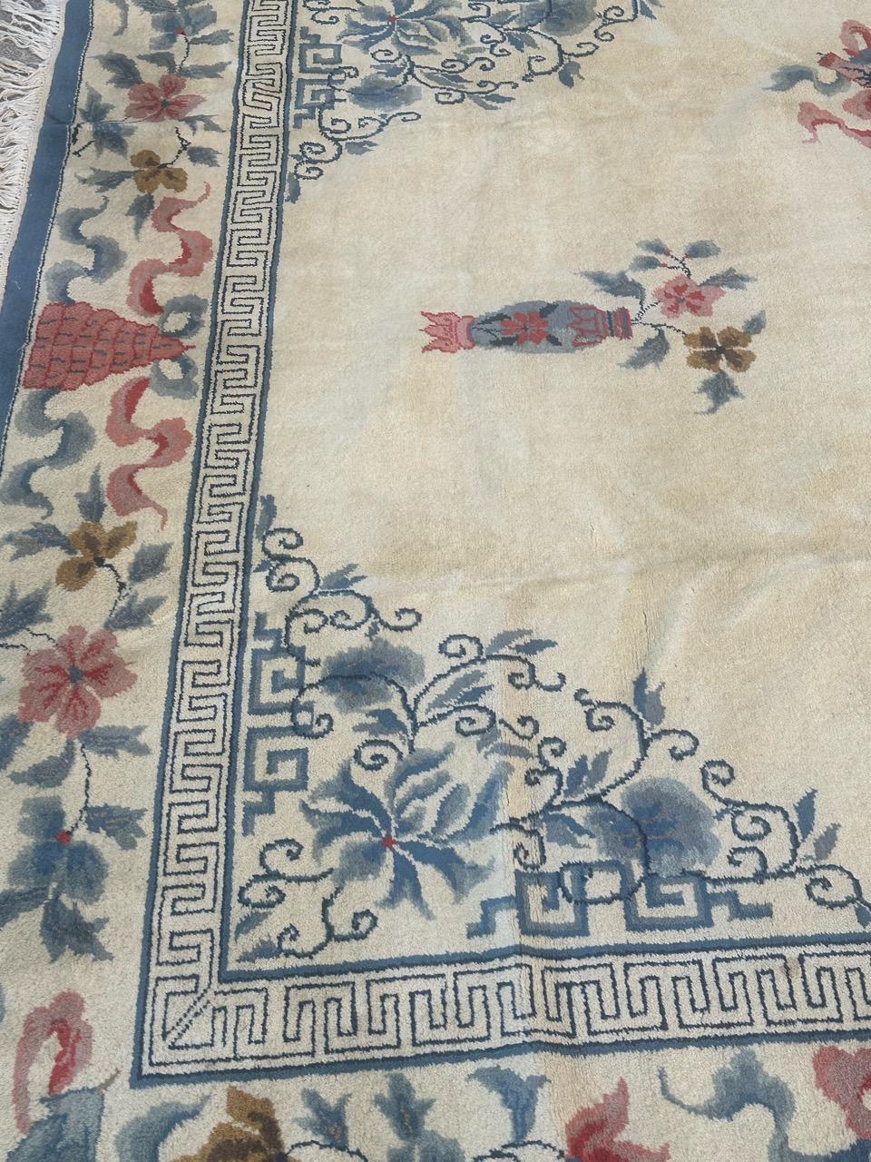 Nice mid century Chinese art deco rug For Sale 6