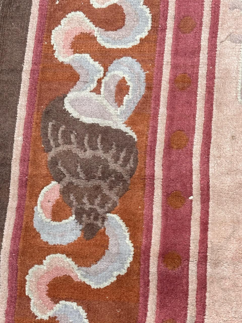 Nice mid century Chinese art deco rug For Sale 7