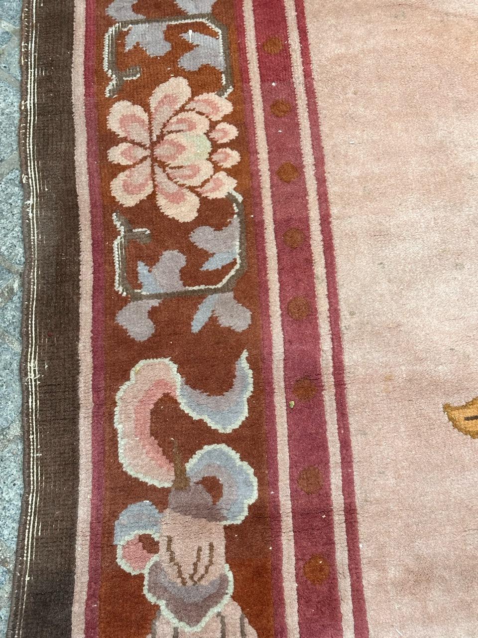 Nice mid century Chinese art deco rug For Sale 8