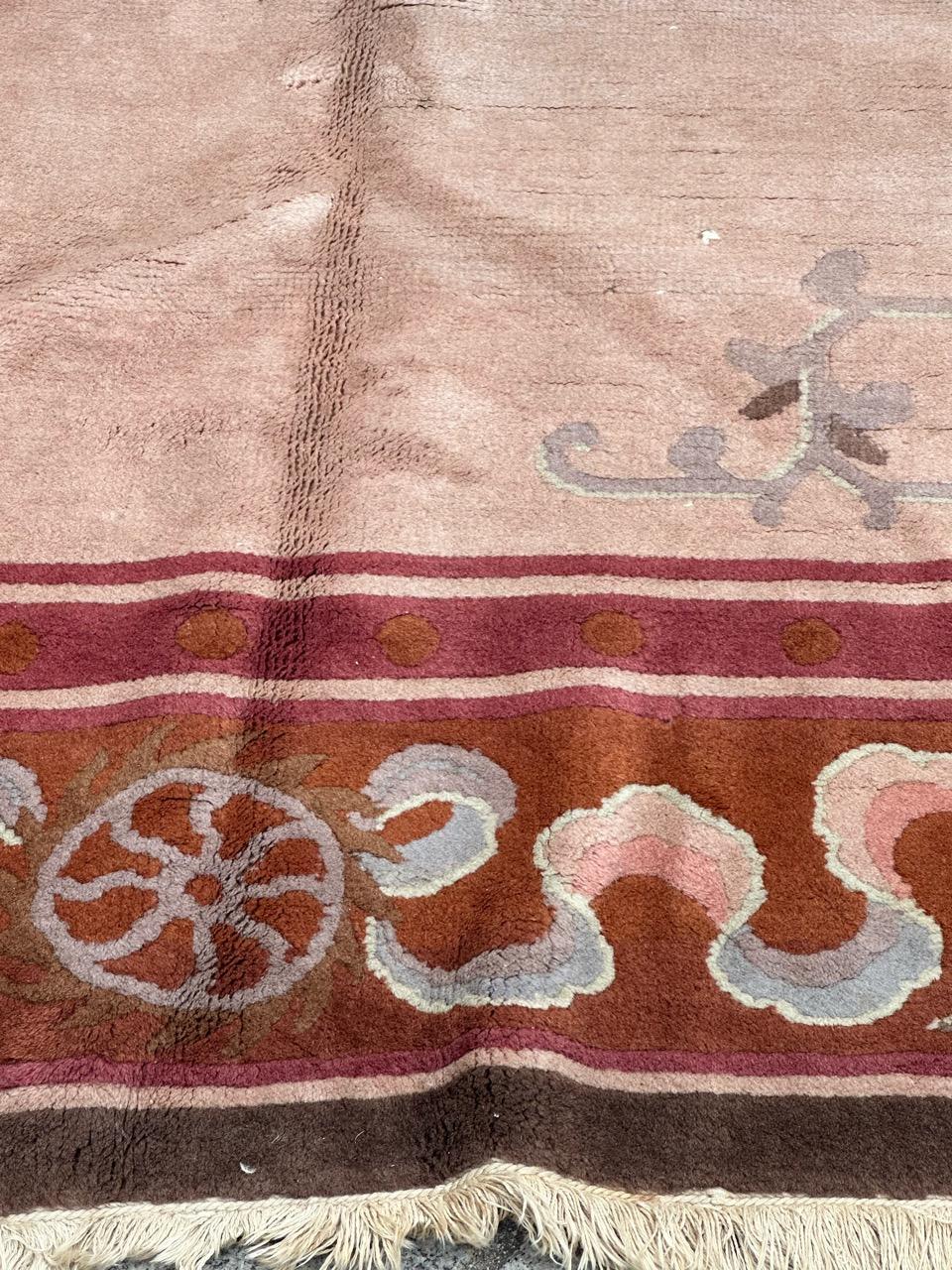 Nice mid century Chinese art deco rug For Sale 9