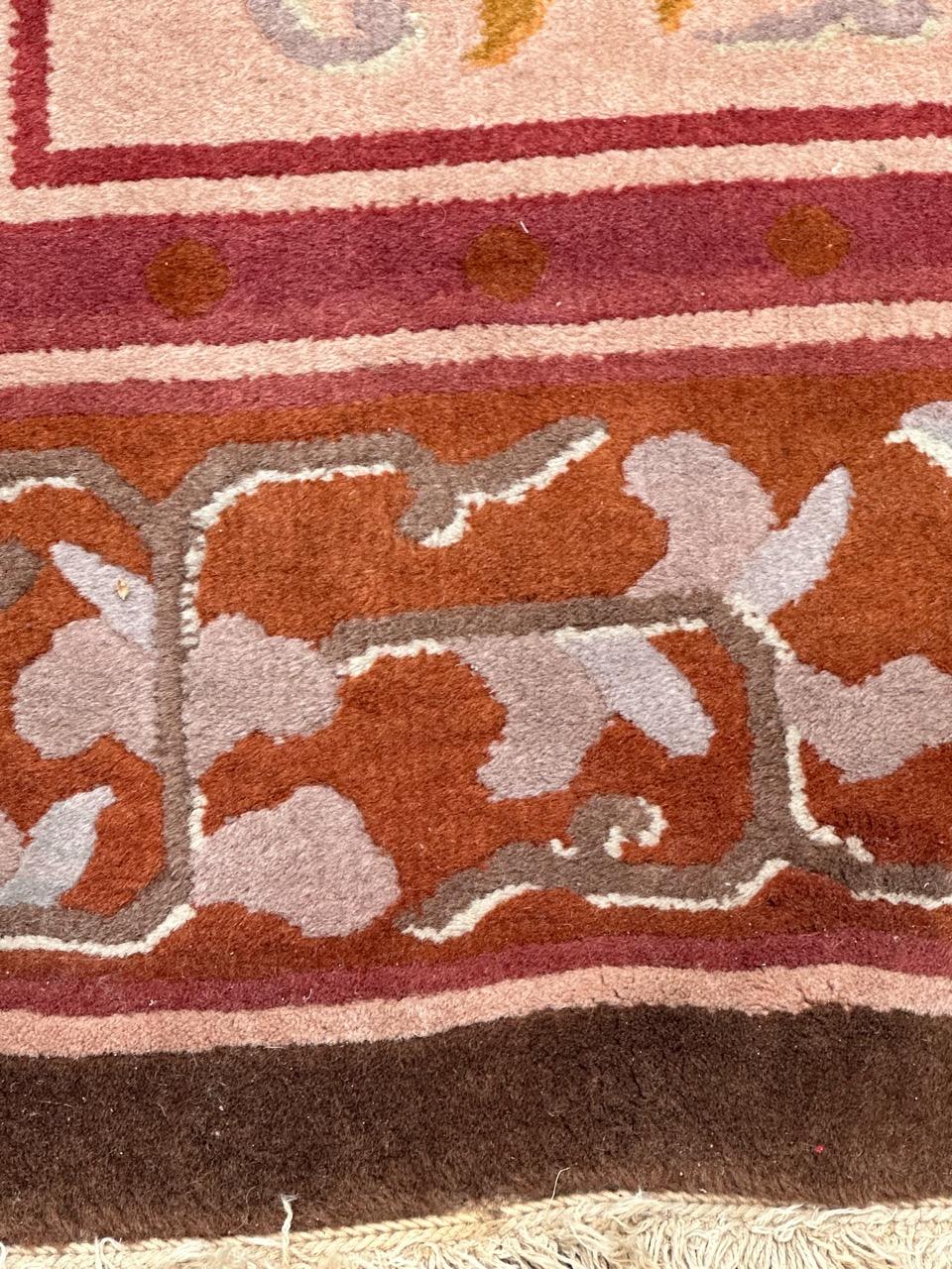 Chinoiserie Nice mid century Chinese art deco rug For Sale