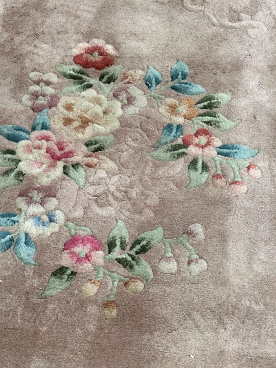 Chinois Beau tapis art déco chinois du milieu du siècle dernier en vente