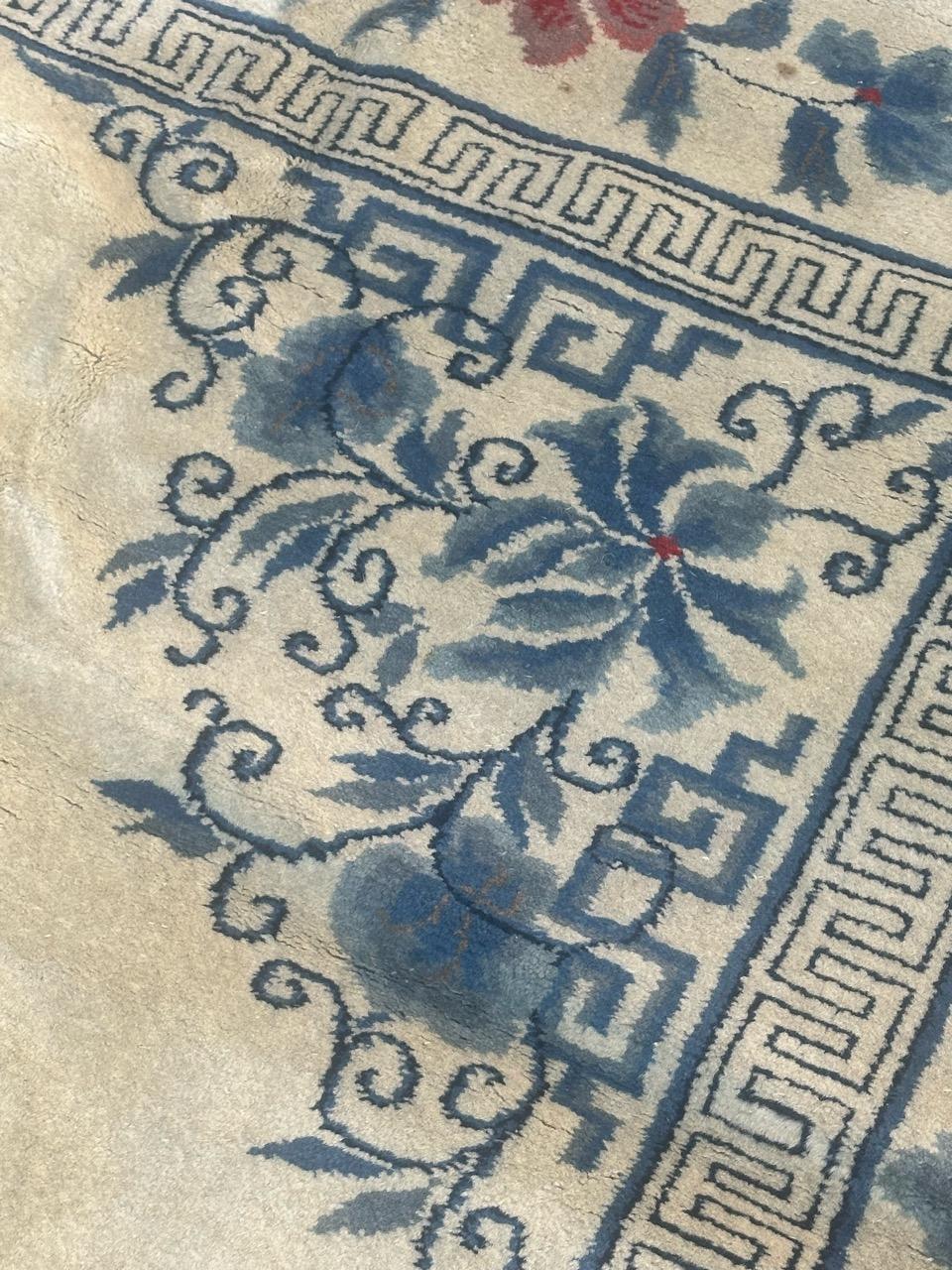 20th Century Nice mid century Chinese art deco rug For Sale