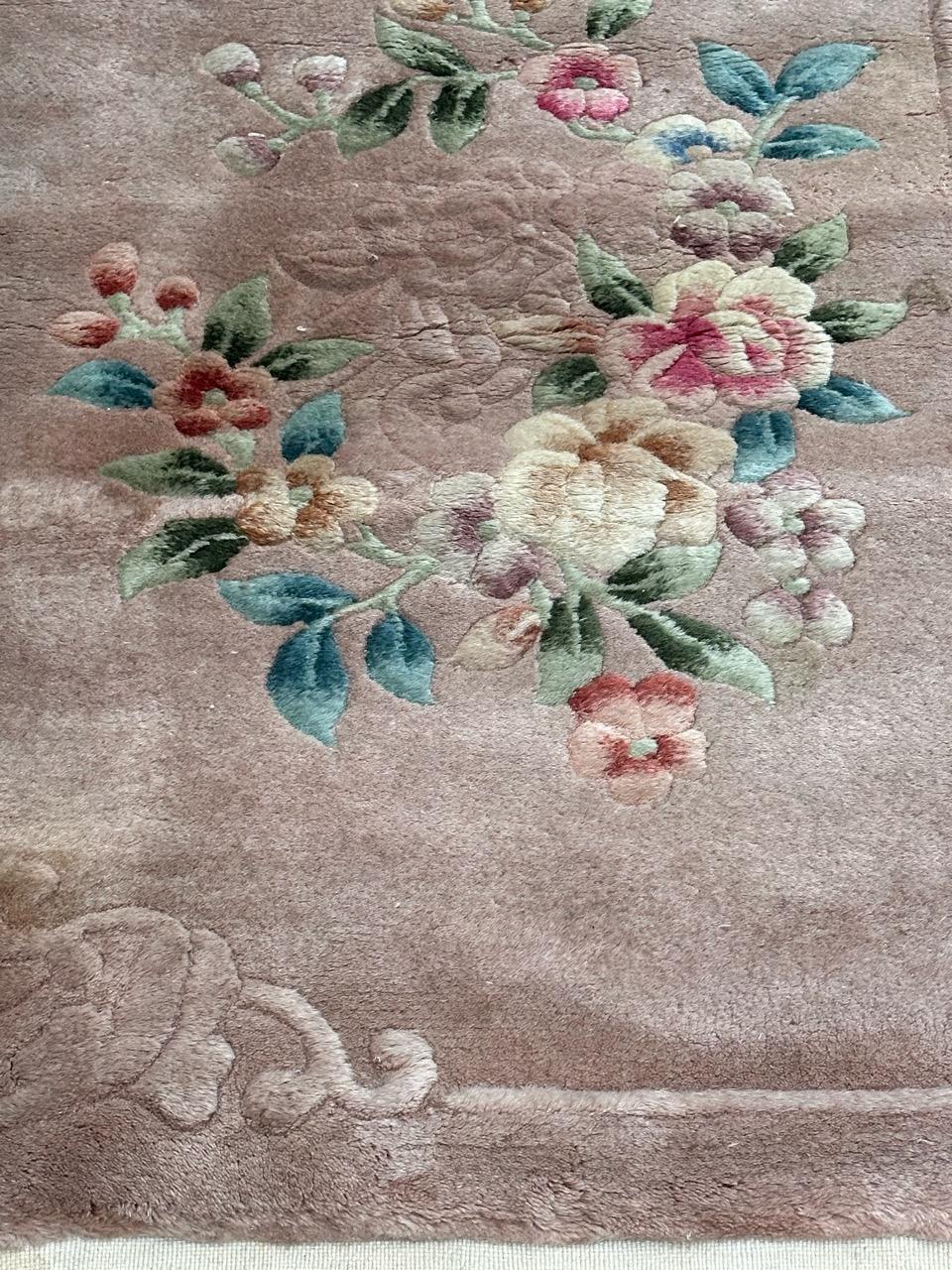 Beau tapis art déco chinois du milieu du siècle dernier Bon état - En vente à Saint Ouen, FR