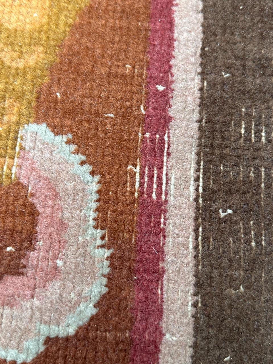 Wool Nice mid century Chinese art deco rug For Sale