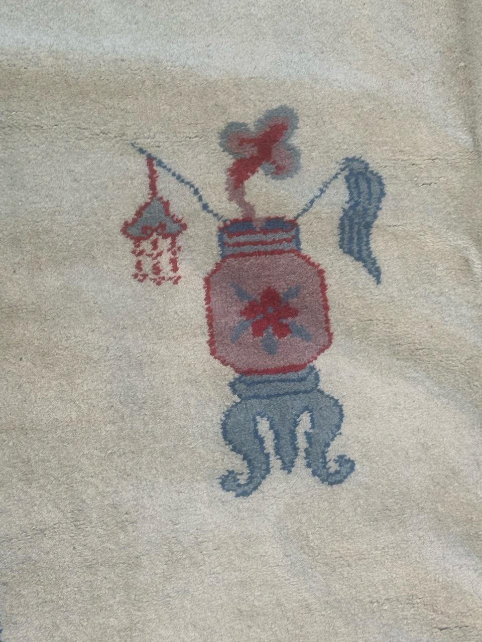Nice mid century Chinese art deco rug For Sale 1