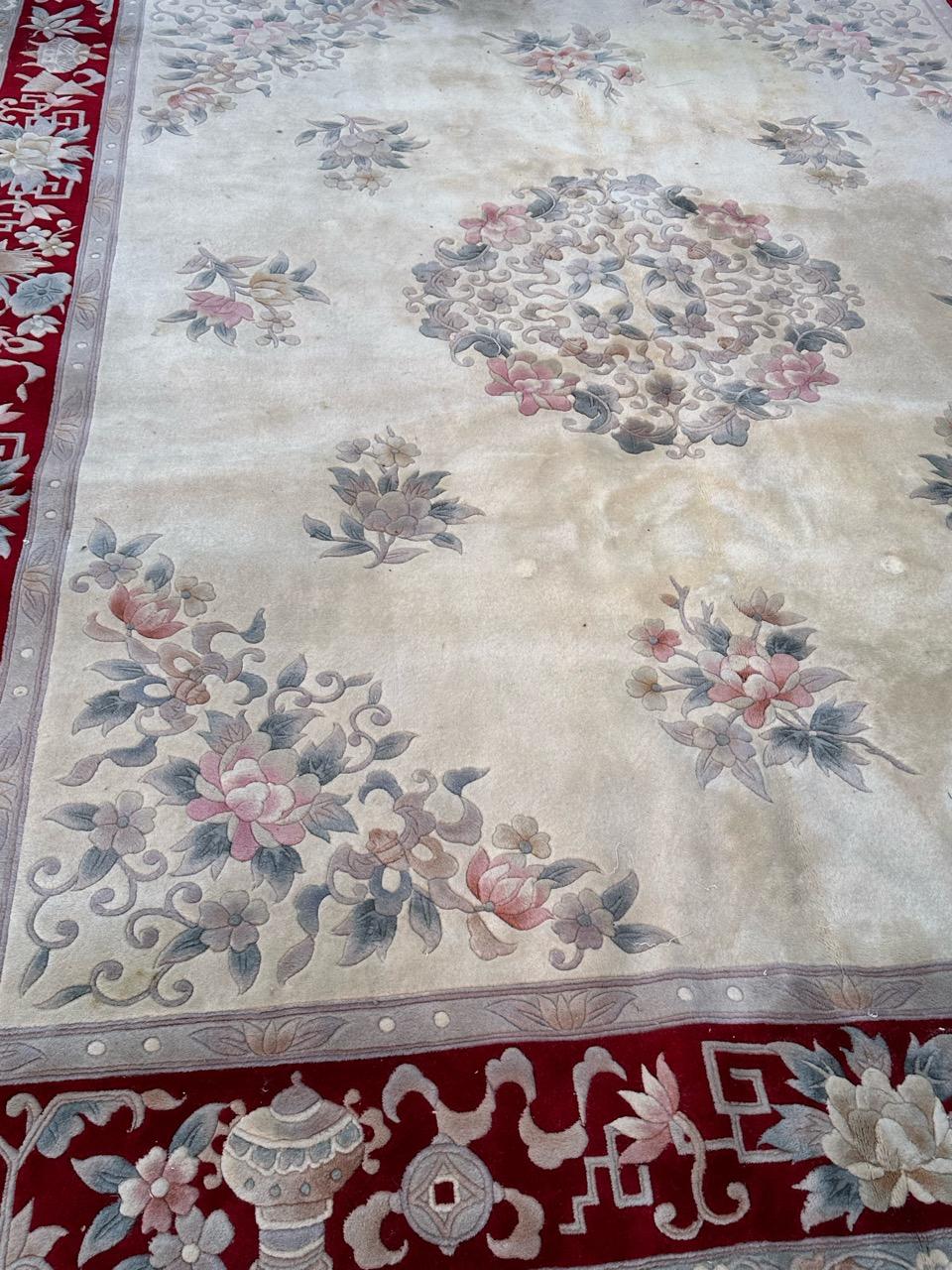 Nice mid century Chinese art deco rug For Sale 1