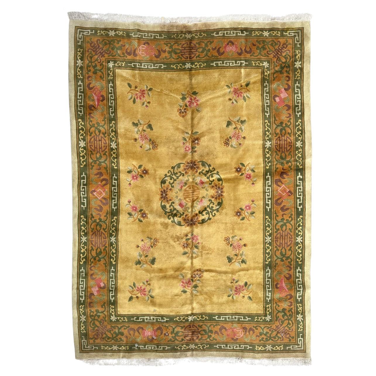 Nice mid century Chinese art deco rug