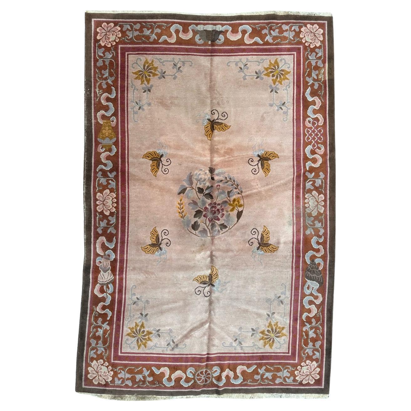 Nice mid century Chinese art deco rug For Sale