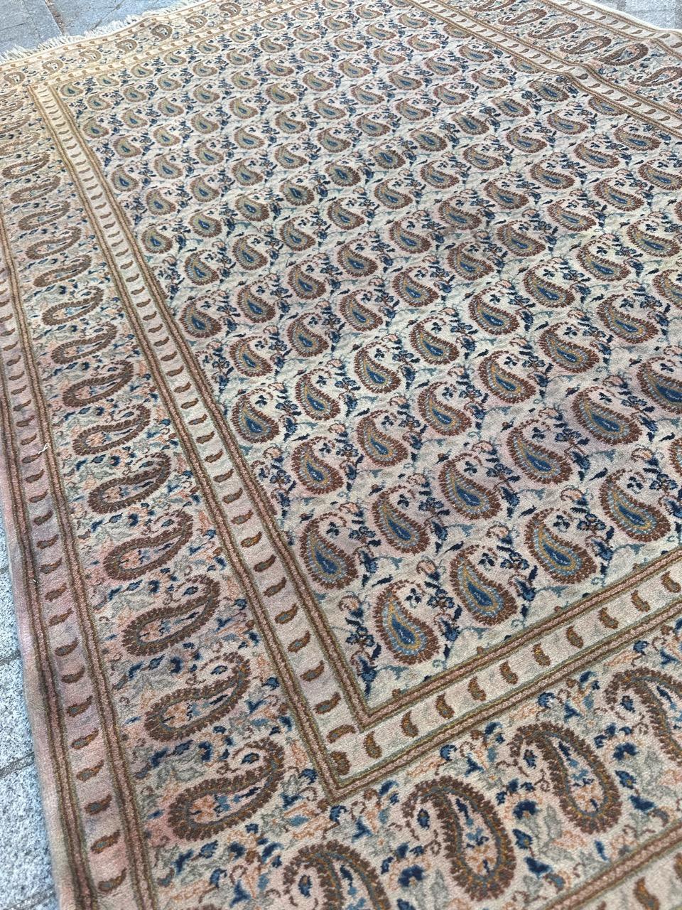 Bobyrug's Schöner Kashan-Teppich aus der Mitte des Jahrhunderts (Asiatisch) im Angebot