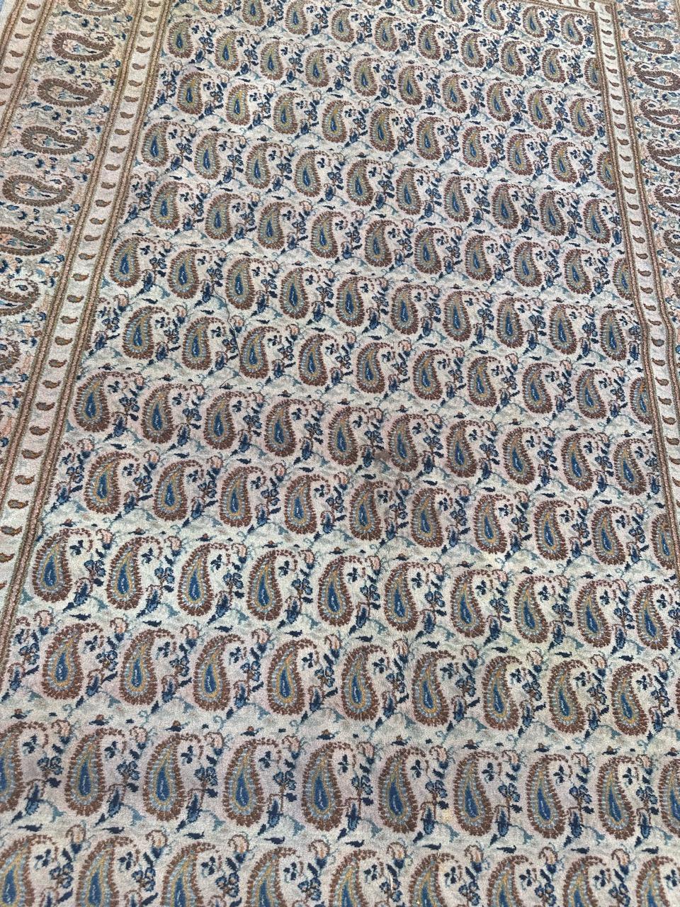Bobyrug's Schöner Kashan-Teppich aus der Mitte des Jahrhunderts (Handgeknüpft) im Angebot