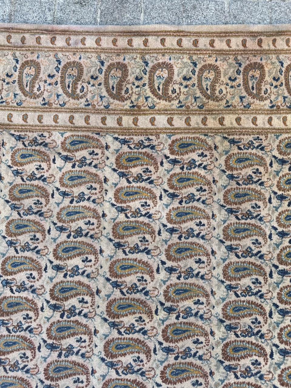 Bobyrug's Schöner Kashan-Teppich aus der Mitte des Jahrhunderts (20. Jahrhundert) im Angebot