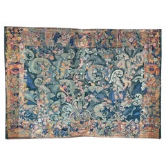 Bobyrug’s Nice mid century french 16th century style printed tapestry 
