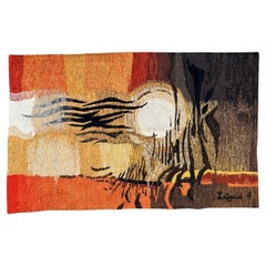 Bobyrug’s Nice mid century French Aubusson Tapestry by « Lartigaud »