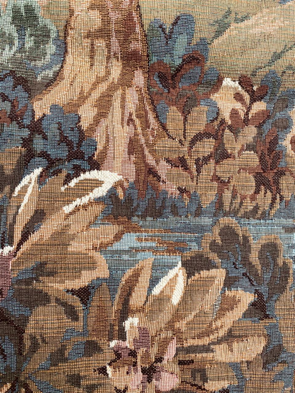 Wool Nice Mid Century French Jaquar Tapestry