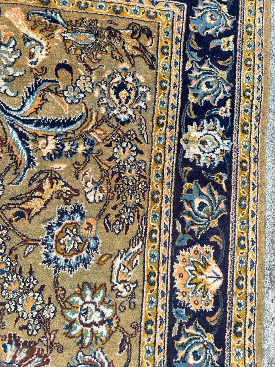 Bobyrug’s Nice mid century kashan rug  For Sale 3